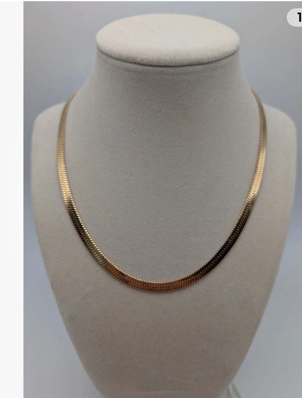 Jennifer Zeuner Gold Plated Herringbone Chain Necklace